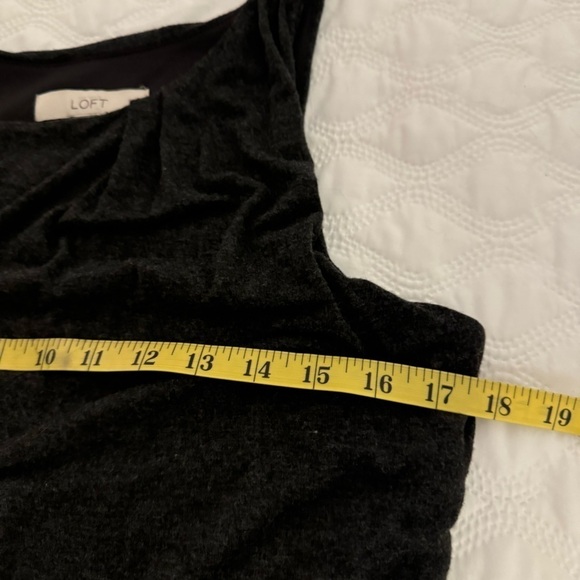 LOFT Dark Gray Blouson Maxi Dress Size Small - Picture 9 of 12